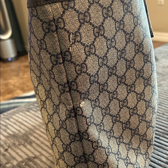 Gucci Blue Monogram Canvas Tote With Red/Blue Web Accent - Picture 10 of 16